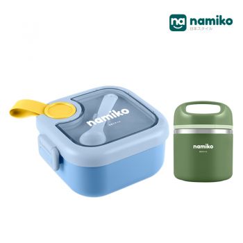[Baby SET B] Namiko กล่องอาหารเบนโตะพร้อมกระติกสเตนเลส - Green