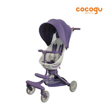 COCOGU รถเข็นเด็กปรับหมุนที่นั่งได้ พร้อมปรับเอนได้ถึง 5 ระดับ รุ่น V18 - purple