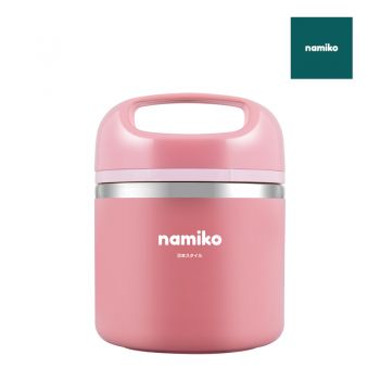 Namiko กระติกสเตนเลสใส่อาหารเก็บอุณหภูมิฝาหิ้ว 630 ml. รุ่น #6531 - Dark Pink