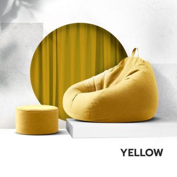 COCOGU Beanbag Set พร้อมที่วางเท้า Size L LS102XY0XY2016 - Yellow