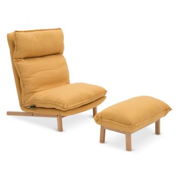 Namiko x Linsy Modern โซฟาผ้าเดี่ยวเตียงพับเก้าอี้ รุ่น LS075SF1 - Yellow