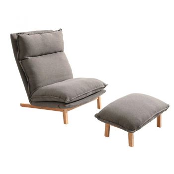 Namiko x Linsy Modern โซฟาผ้าเดี่ยวเตียงพับเก้าอี้ รุ่น LS075SF1 - Dark Gray