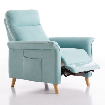 Namiko x Linsy Nordic เก้าอี้พักผ่อนผ้าปรับระดับ รุ่น LS170SF1 - Blue