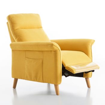 Namiko x Linsy Nordic เก้าอี้พักผ่อนผ้าปรับระดับ รุ่น LS170SF1 - Lemon
