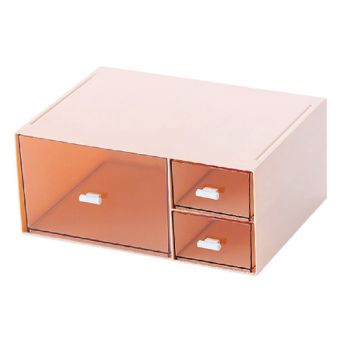 COCOGU กล่องเก็บของลิ้นชักสีชมพู 3 ช่อง  - pink
