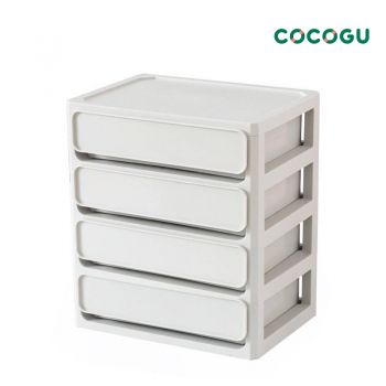 COCOGU ลิ้นชักเก็บของขนาดเล็กแบบตั้งโต๊ะ 4 ชั้น