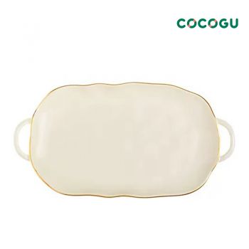 COCOGU  จานอบเหลี่ยม 12 นิ้ว - Ivory