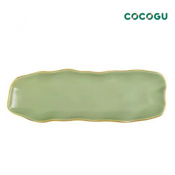 COCOGU  จานซูชิเหลี่ยม 12 นิ้ว - Matcha Green