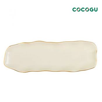 COCOGU  จานซูชิเหลี่ยม  12 นิ้ว  - Ivory