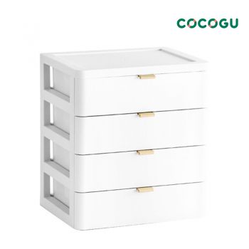 COCOGU ลิ้นชักเก็บของแบบตั้งโต๊ะ 4 ชั้น รุ่น 2359 - white