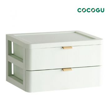 COCOGU ลิ้นชักเก็บของแบบตั้งโต๊ะ 2 ชั้น รุ่น 2357 - green