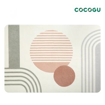 COCOGU พรมปูพื้นขนนุ่ม ขนาด  140*200 cm. - circle minimal