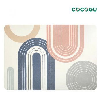 COCOGU พรมปูพื้นขนนุ่ม ขนาด 140*200 cm. - oval minimal