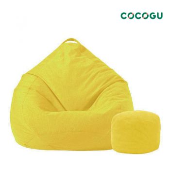 COCOGU โซฟาบีนแบ็ก พร้อมที่วางเท้า - yellow