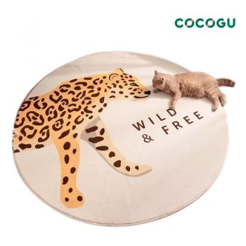 COCOGU พรมปูพื้นทรงกลม ขนนุ่ม ขนาด 100*100 cm - wild & free