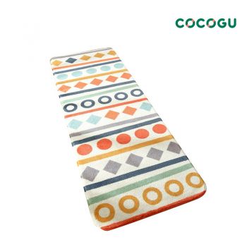 COCOGU พรมปูพื้นทรงยาว ขนนุ่ม ขนาด 40*120 cm - geometric pattern
