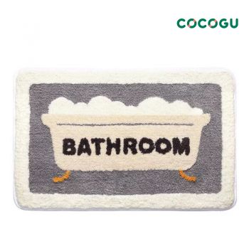 COCOGU พรมปูพื้นหน้าห้องน้ำ ขนนุ่ม ขนาด 40*60 cm - bath room