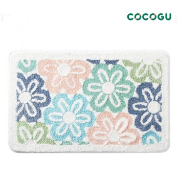 COCOGU พรมปูพื้นหน้าห้องน้ำ ขนนุ่ม ขนาด 40*60 cm - flower