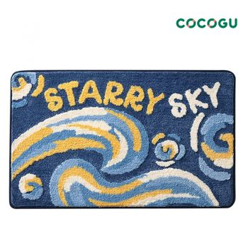 COCOGU พรมปูพื้นหน้าห้องน้ำ ขนนุ่ม ขนาด 40*60 cm - starry sky