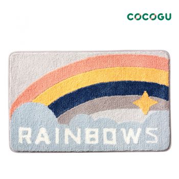 COCOGU พรมปูพื้นหน้าห้องน้ำ ขนนุ่ม ขนาด 40*60 cm - rainbows