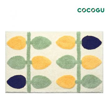 COCOGU พรมปูพื้นลายใบไม้ ขนนุ่ม ขนาด 50*80 cm - japanese grass