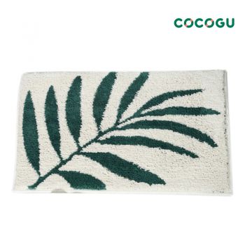 COCOGU พรมปูพื้นลายใบไม้ ขนนุ่ม ขนาด 50*80 cm - two grass