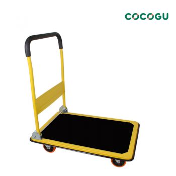 COCOGU รถเข็นอเนกประสงค์ 4 ล้อ พับได้ รับน้ำหนักได้ถึง 150 กิโลกรัม - Yellow