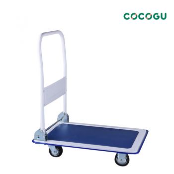 COCOGU รถเข็นอเนกประสงค์ 4 ล้อ พับได้ รับน้ำหนักได้ถึง 150 กิโลกรัม - Blue