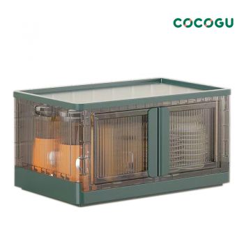 COCOGU กล่องเก็บของแบบพับได้ 2 ประตู - 32 L - Ink green