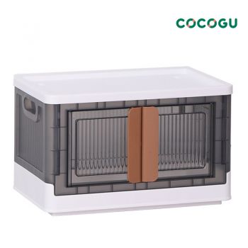 COCOGU กล่องเก็บของแบบพับได้ 2 ประตู - 72 L -  titanium gray