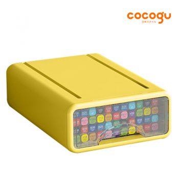 COCOGU กล่องลิ้นชักเก็บของ 1 ชั้น size S รุ่น JSNH604L-30 - yellow