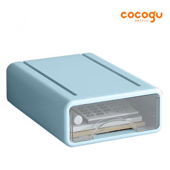 COCOGU กล่องลิ้นชักเก็บของ 1 ชั้น size S รุ่น JSNH604L-30 - blue