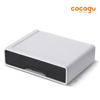 COCOGU กล่องลิ้นชักเก็บของ 1 ชั้น size L รุ่น JSNH705L-20 - white