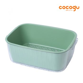 COCOGU ชุดตะกร้าล้างผัก ผลไม้พร้อมที่กรองระบายน้ำ ขนาด 4.2L รุ่น CX-3312A - green