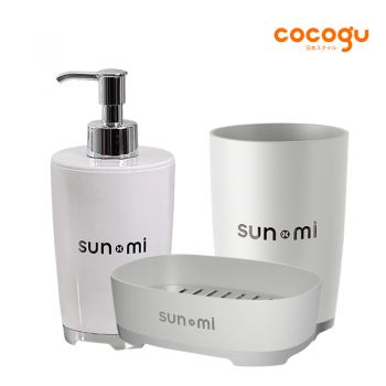 COCOGU เซตเครื่องใช้ในห้องอาบน้ำ 3 ชิ้น - silver