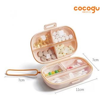 COCOGU ตลับเก็บยา 7 ช่อง พกพาสะดวก รุ่น S0439 - orange