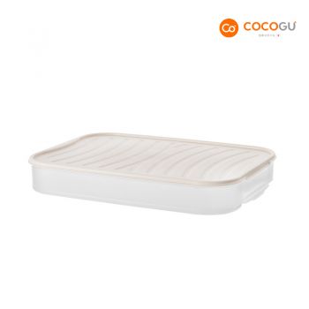 COCOGU กล่องเก็บอาหารแบบชั้นเดียว รุ่น A0293-GA - Elegant white