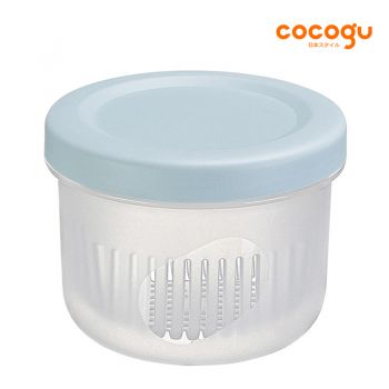 COCOGU กล่องเก็บอาหารมีช่องระบายน้ำ รุ่น A0428-S - Glacier blue