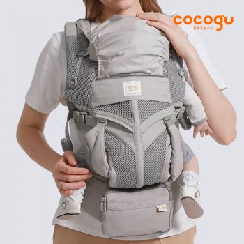 COCOGU เป้อุ้มเด็กนั่ง Hip Seat Baby Carrier - gray