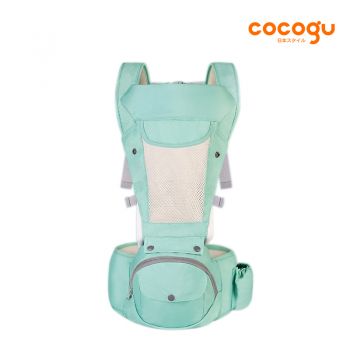 COCOGU Baby Hip Seat เป้อุ้มเด็ก พร้อมตาข่ายระบายอากาศด้านหน้า - Mint