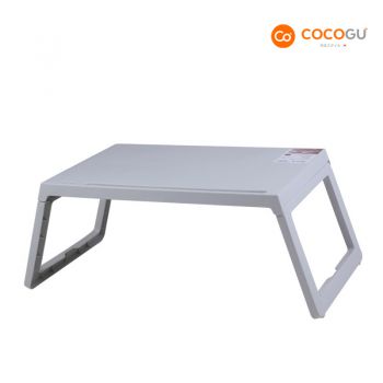 COCOGU โต๊ะวางโน๊ตบุ๊ค พับเก็บได้ พร้อมช่องวางของและที่สอดสายไฟ รุ่น. S1027 - gray