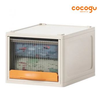 COCOGU กล่องลิ้นชักเก็บของอเนกประสงค์ รุ่น T-He073-1mk-C02 - white brown