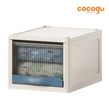 COCOGU กล่องลิ้นชักเก็บของอเนกประสงค์ รุ่น T-He073-1wl-C02 - white blue