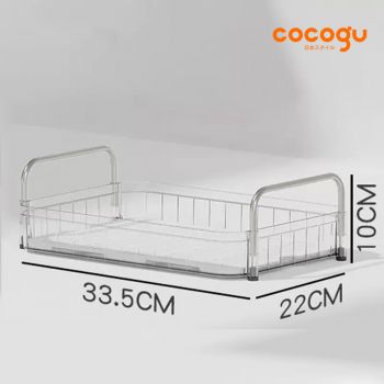 COCOGU ชั้นวางแก้วน้ำ พร้อมตะแกรงระบายน้ำ รุ่น CX-3318B - transparent