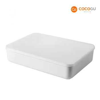 COCOGU กล่องเก็บของอเนกประสงค์พร้อมฝาปิด ขนาด 6L รุ่น S0294 - white