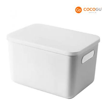 COCOGU กล่องเก็บของอเนกประสงค์พร้อมฝาปิด ขนาด 6L รุ่น S0295 - white
