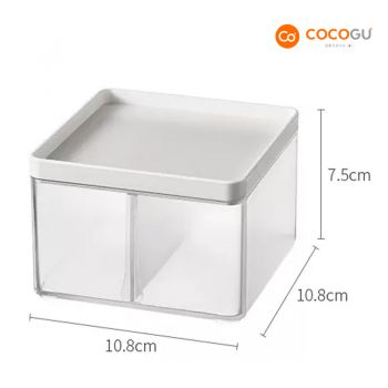 COCOGU กล่องเก็บของตั้งโต๊ะ size M รุ่น S0357 - white