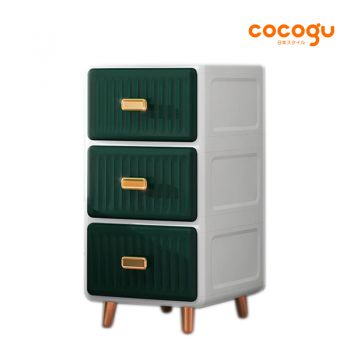 COCOGU ตู้เก็บของสไตล์โมเดิร์น 3 ชั้น รุ่น 13513 - green