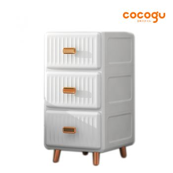 COCOGU ตู้เก็บของสไตล์โมเดิร์น 3 ชั้น รุ่น 13513 - white