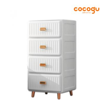 COCOGU ตู้เก็บของสไตล์โมเดิร์น 4 ชั้น รุ่น 14514 - white